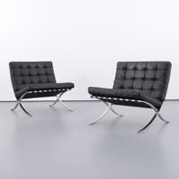 Pair of Ludwig Mies van der Rohe BARCELONA Leather Lounge Chairs, The Seagram Building - Sold for $2,816 on 10-11-2026 (Lot 619).jpg